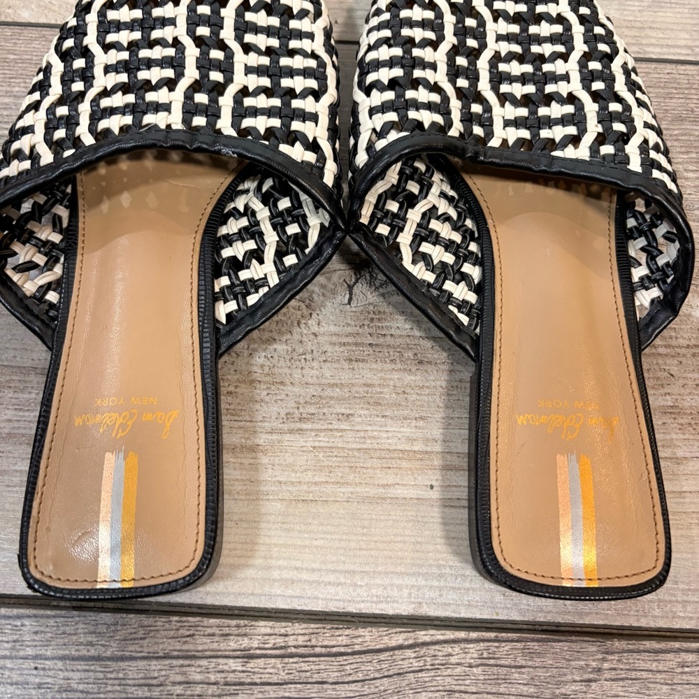 Sam Edelman Leona Woven Mules Women's 6.5 Slide Flats Chic Casual Square Toe - Picture 5 of 9